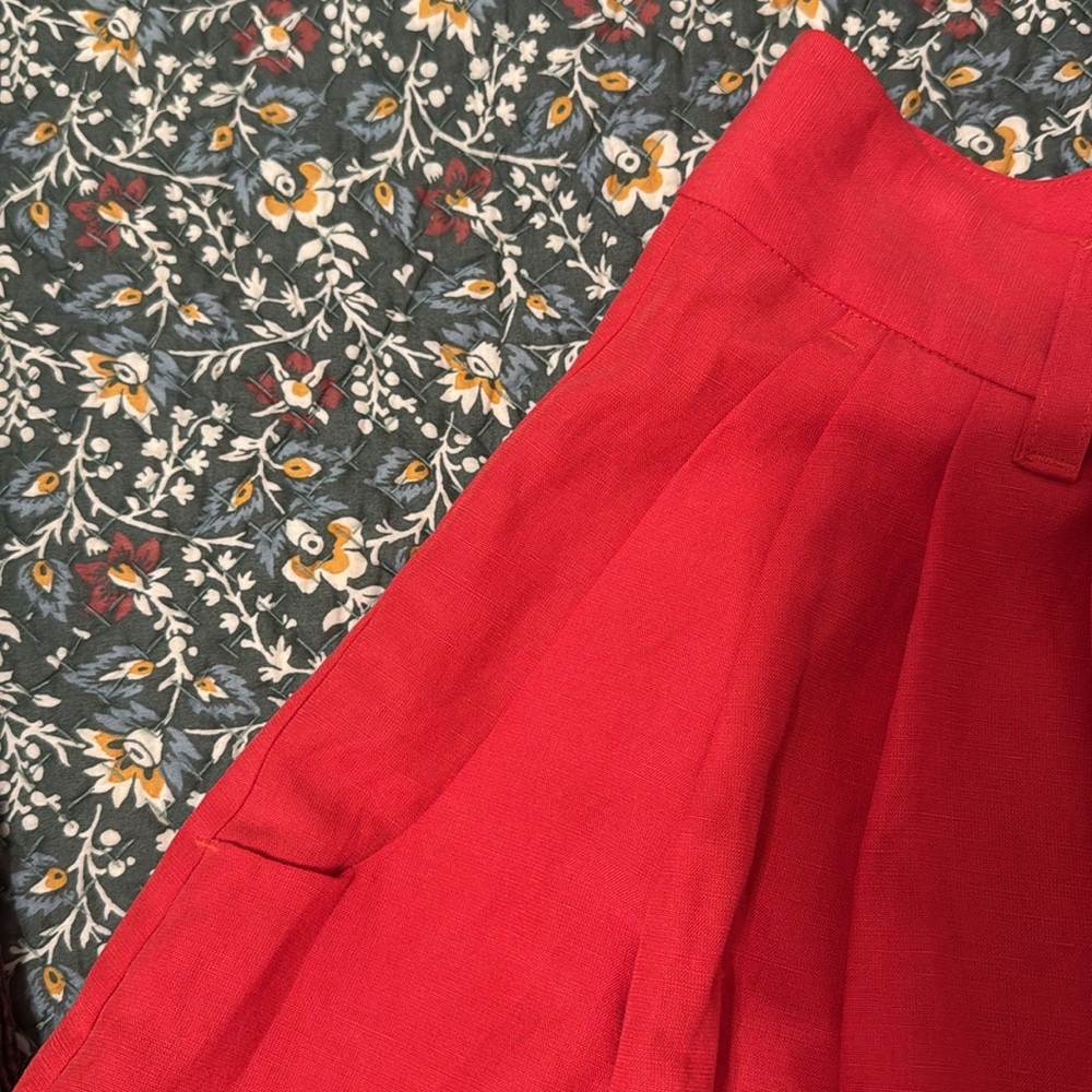 Mara Hoffman Linen Red Maxi Tulay Skirt - Picture 5 of 5